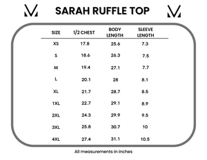 Sarah Ruffle Top - Light Grey
