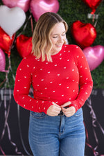Load image into Gallery viewer, Blair Long Sleeve Top - Sweetheart Red
