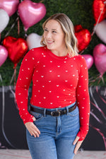Load image into Gallery viewer, Blair Long Sleeve Top - Sweetheart Red
