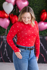 Load image into Gallery viewer, Blair Long Sleeve Top - Sweetheart Red
