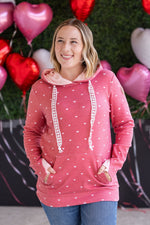 Load image into Gallery viewer, Hailey Pullover Hoodie -Sweetheart Red
