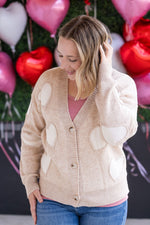 Load image into Gallery viewer, Sweetheart Cardigan - Tan
