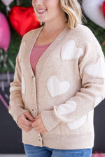 Load image into Gallery viewer, Sweetheart Cardigan - Tan
