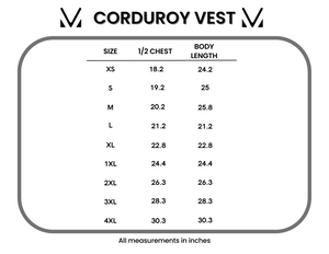 Corduroy Vest - Chestnut