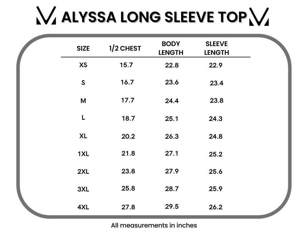 Alyssa Long Sleeve Top - Black