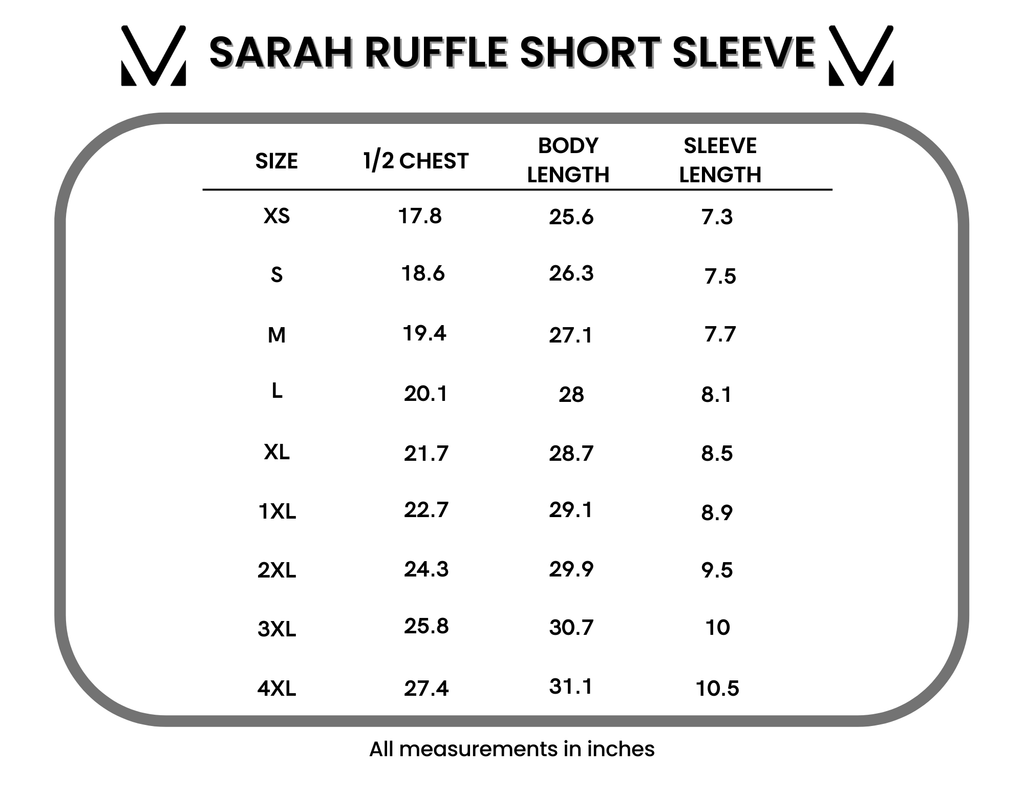 Sarah Ruffle Short Sleeve - Blushwood Floral