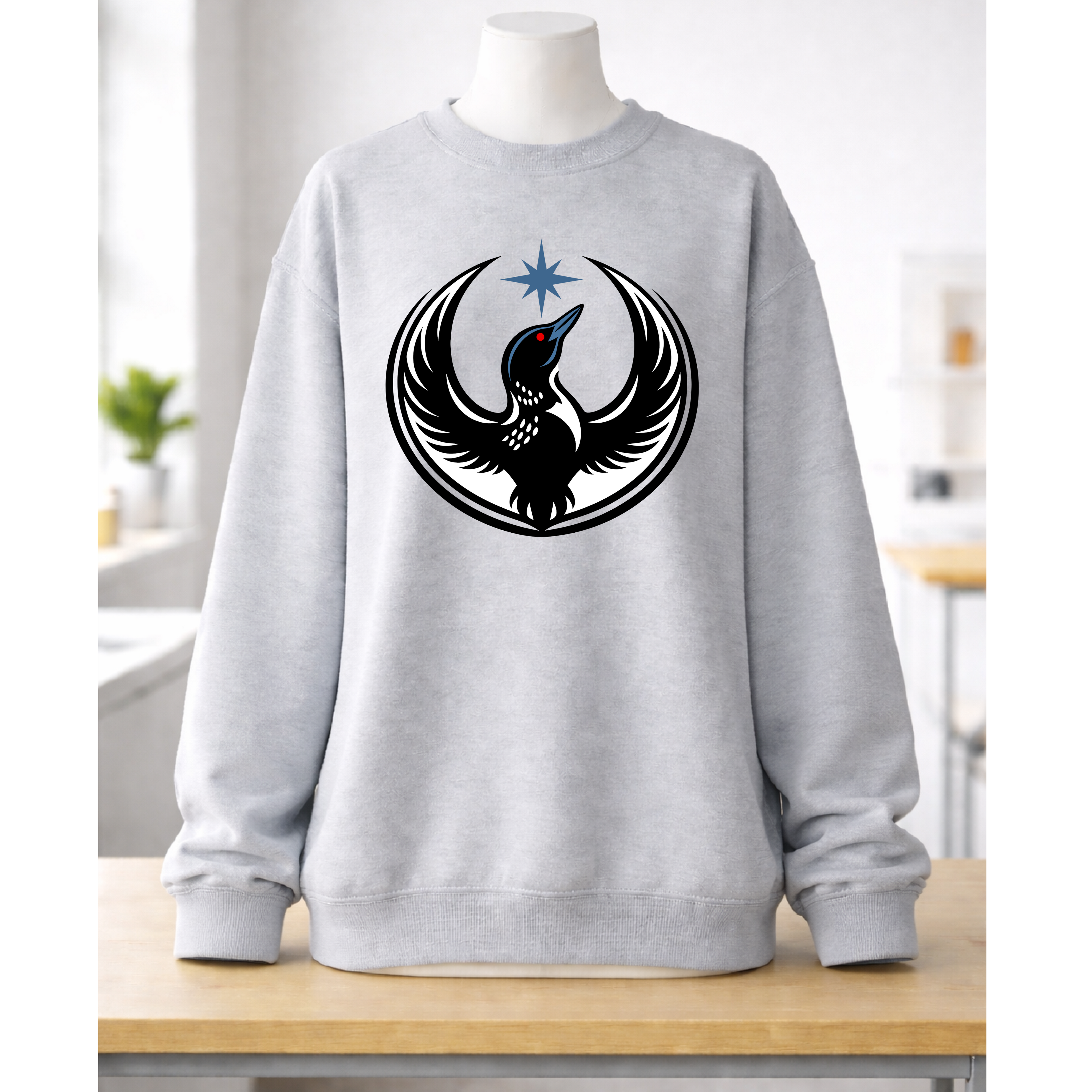 MN Rebel Loon Sweatshirt- Hoodie or Crewneck-Black or Gray