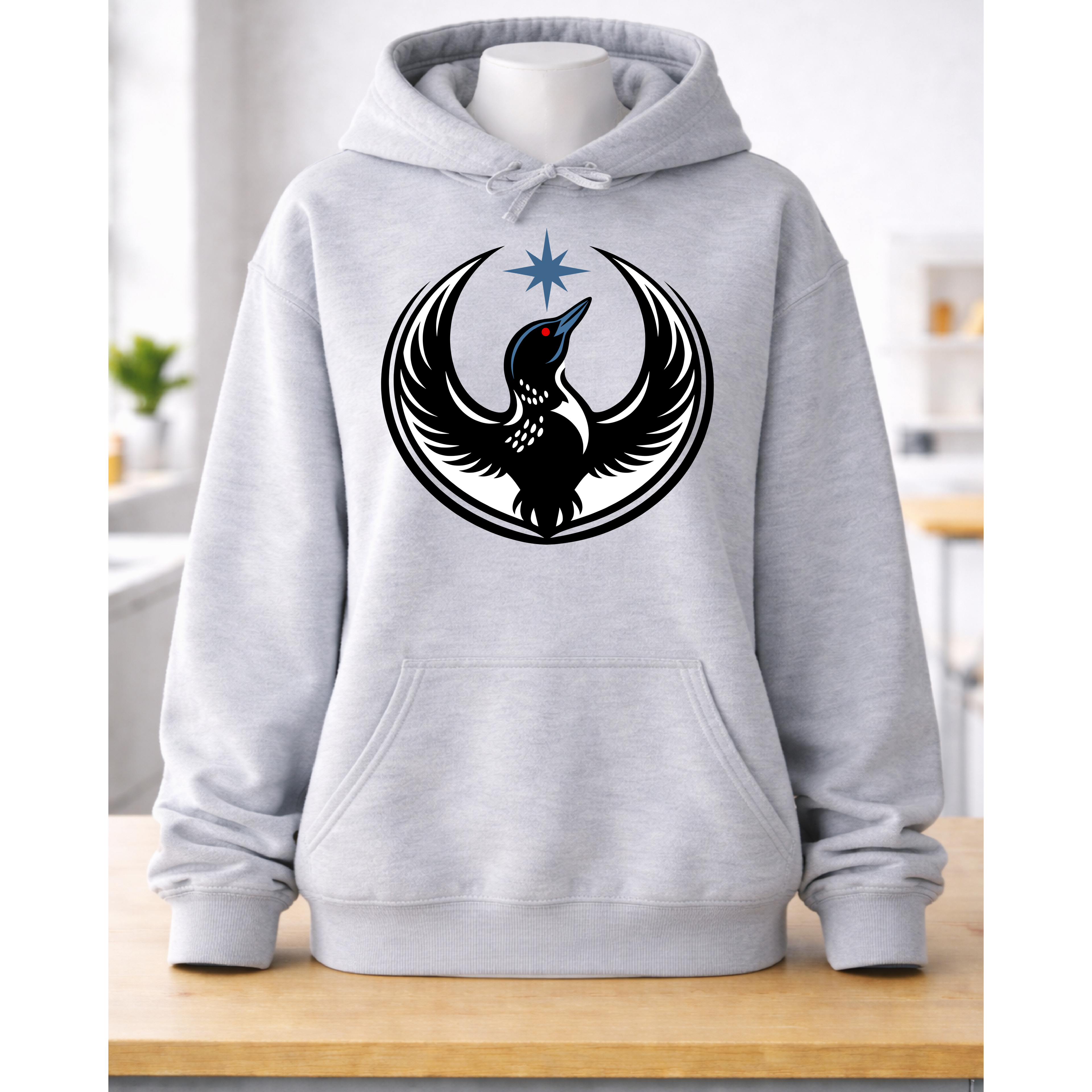 MN Rebel Loon Sweatshirt- Hoodie or Crewneck-Black or Gray