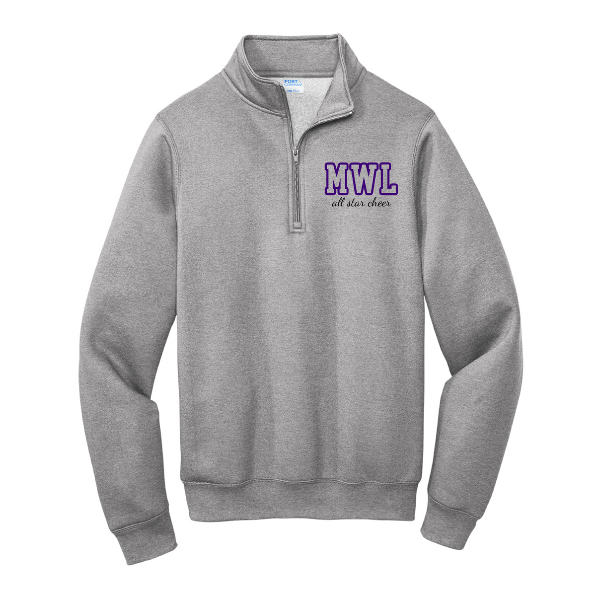 MWL All Star Cheer Embroidered Quarter Zip- Gray