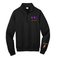 MWL All Star Dance Embroidered Glitter Quarter Zip- Black