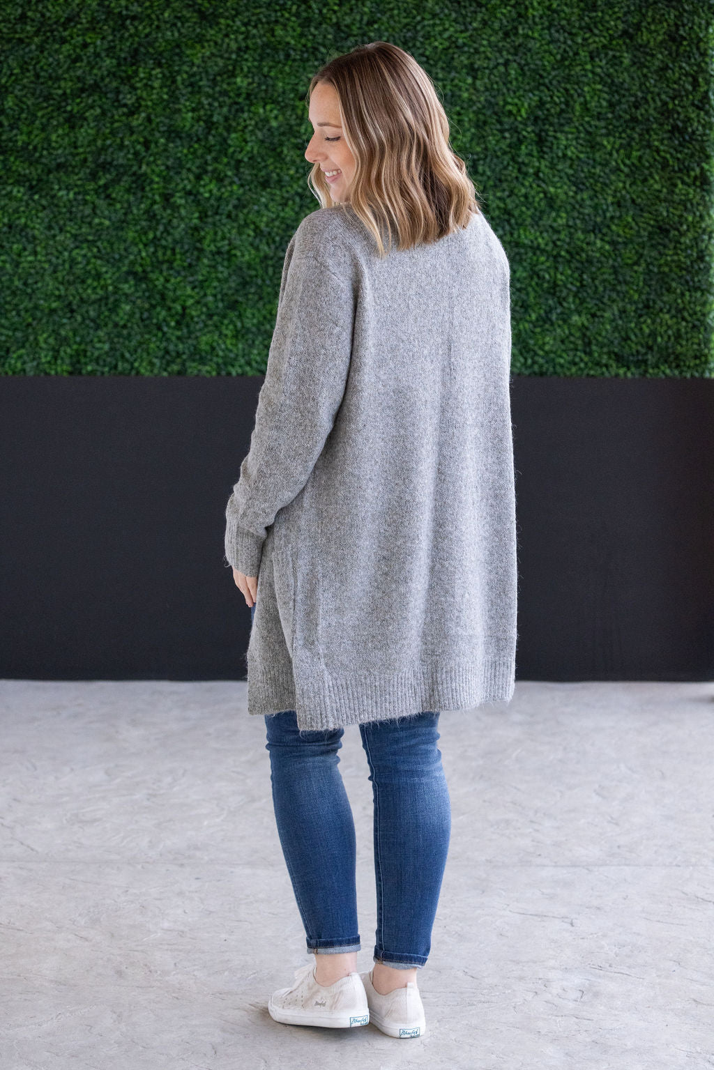 Madison Cozy Cardigan - Stormy Clouds