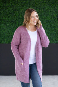 Madison Cozy Cardigan - Frosted Berry