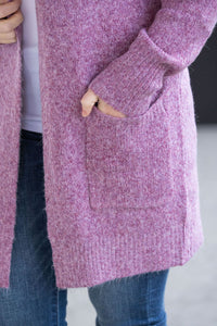 Madison Cozy Cardigan - Frosted Berry