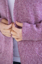 Load image into Gallery viewer, Madison Cozy Cardigan - Frosted Berry
