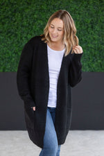 Load image into Gallery viewer, Madison Cozy Cardigan - Jet Black
