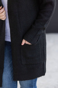 Madison Cozy Cardigan - Jet Black