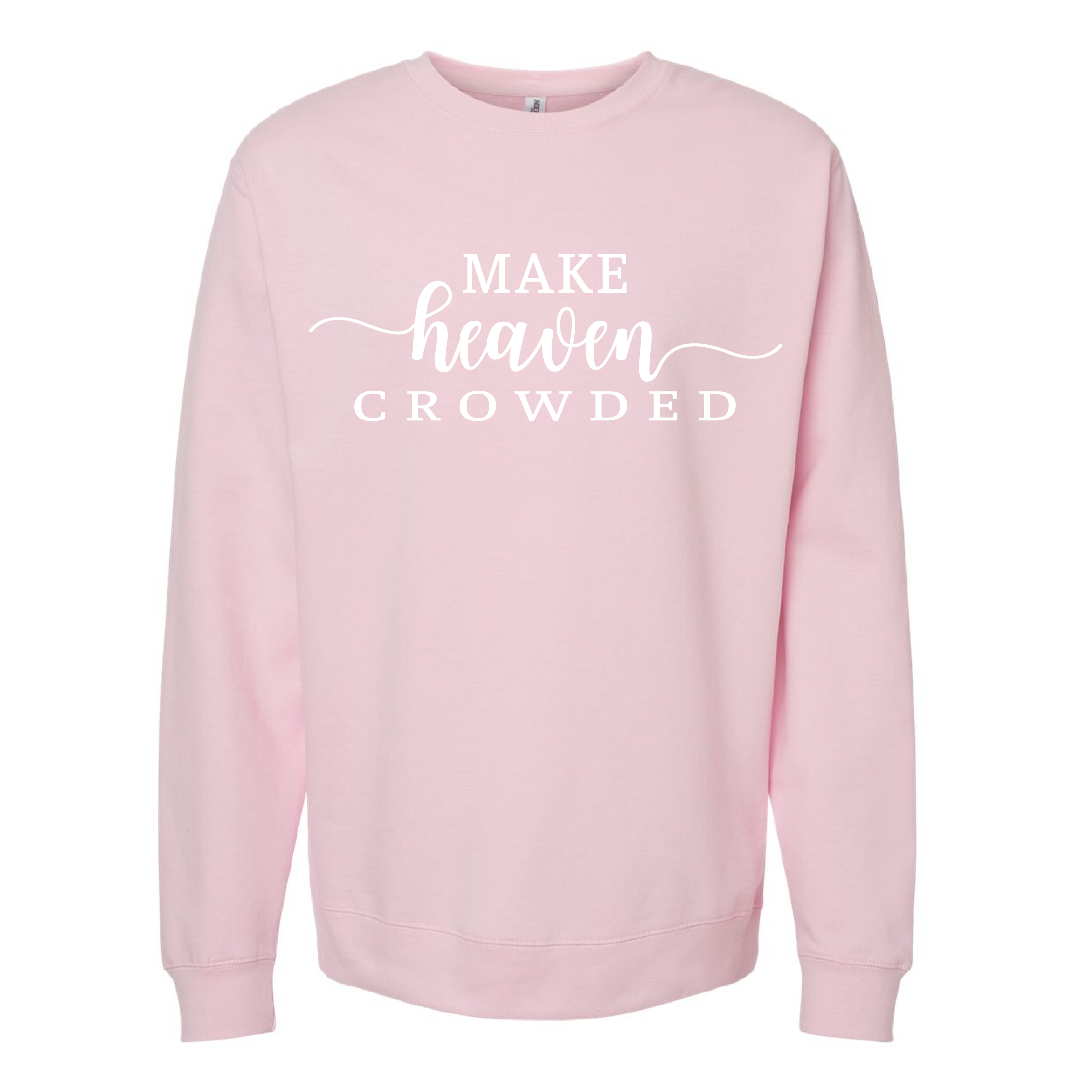 Make Heaven Crowded Crewneck in Pink