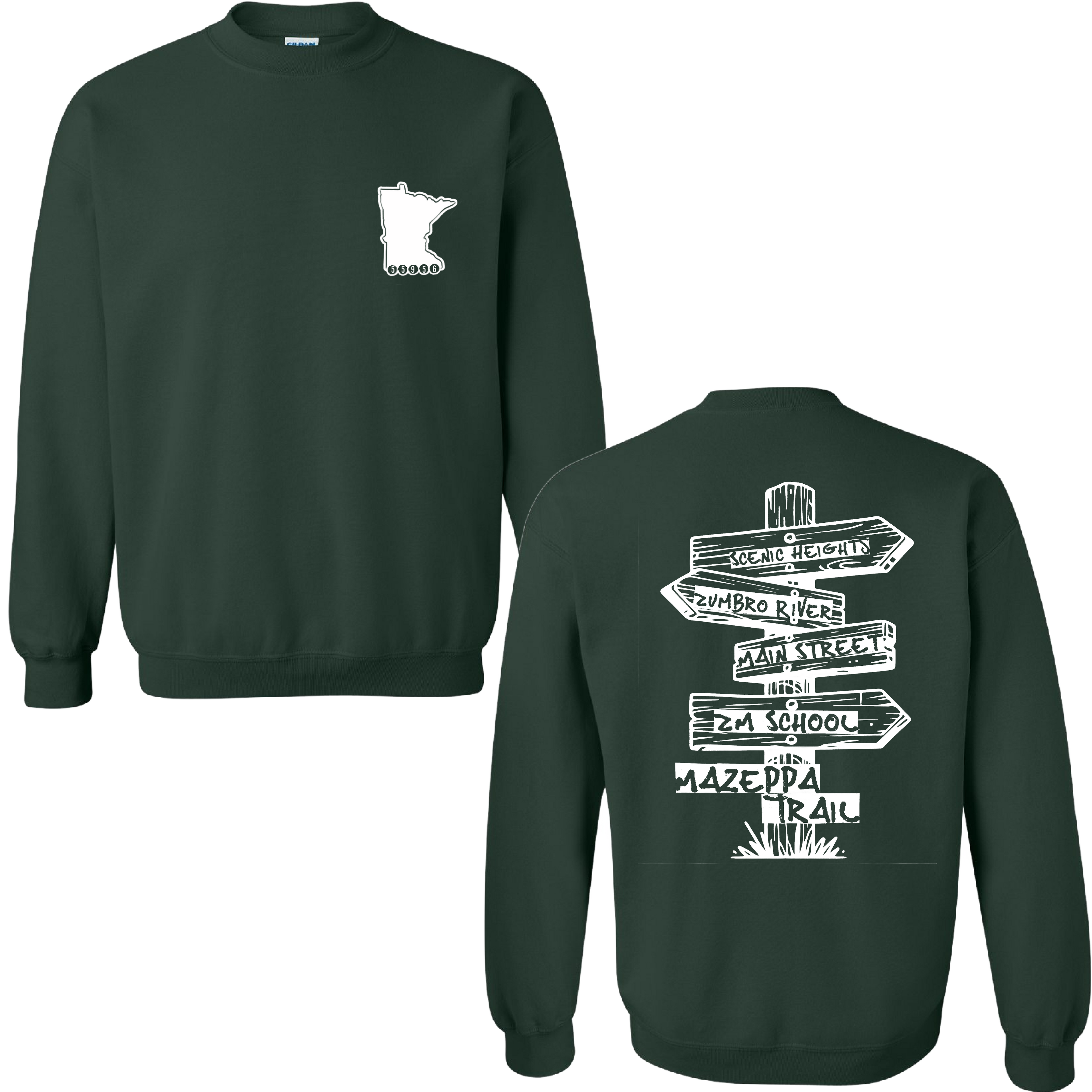 Mazeppa Trail Fundraiser: Directional Sign