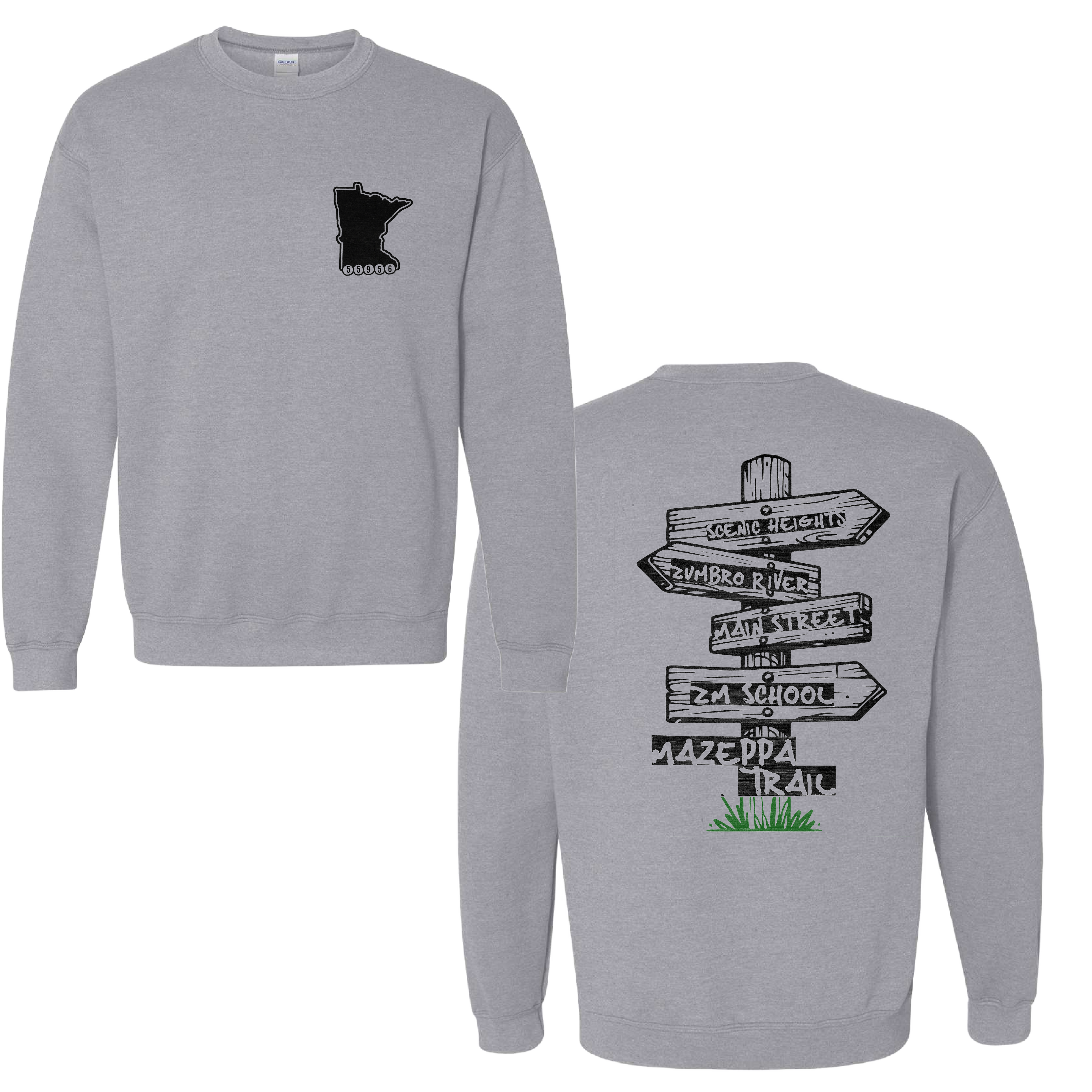 Mazeppa Trail Fundraiser: Directional Sign