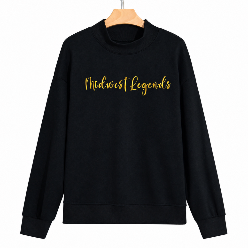 Midwest Legends Embroidered Mock Neck