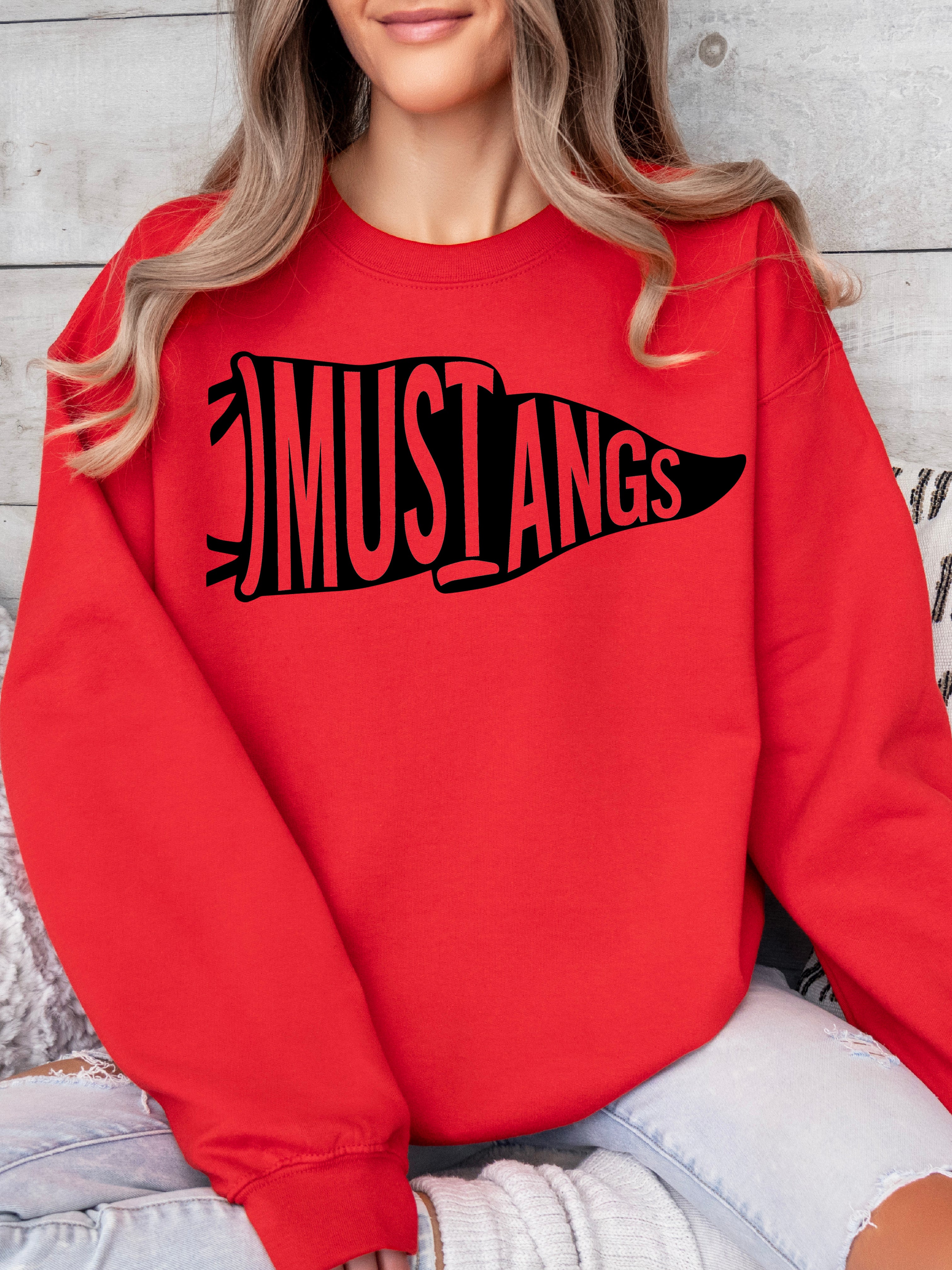 Rochester Mustangs Pennant in Red