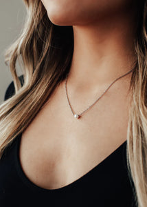 Silver Pearl Detail Necklace