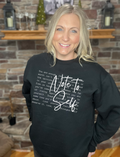Note to Self Hoodie, Pullover, or Tee in BLACK