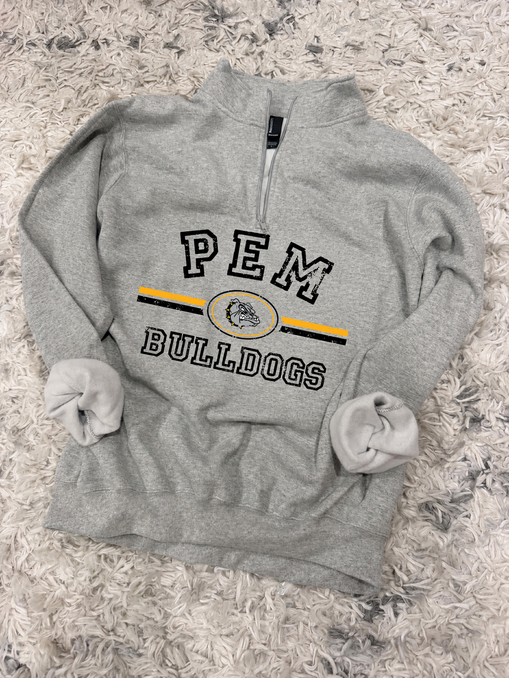 PEM Bulldogs Quarter Zip Fleece