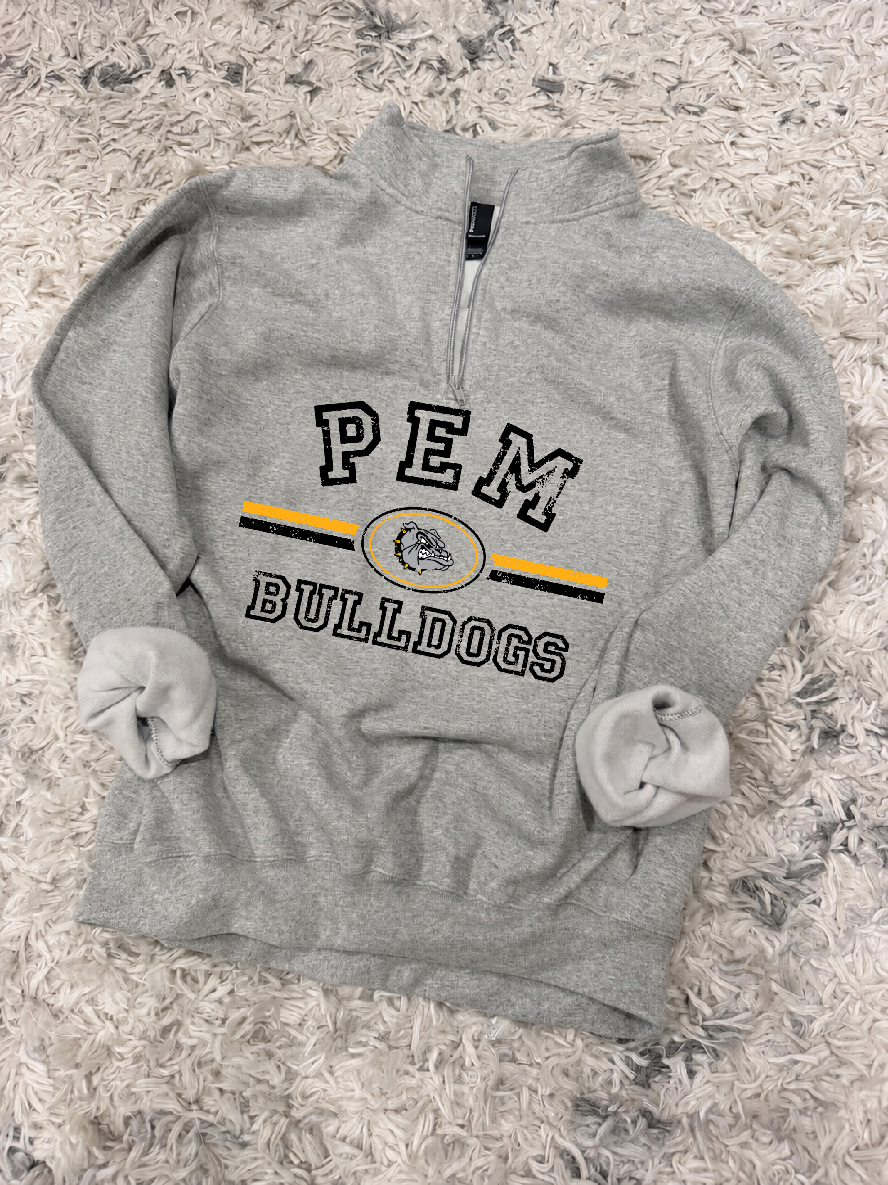 PEM Bulldogs Quarter Zip Fleece