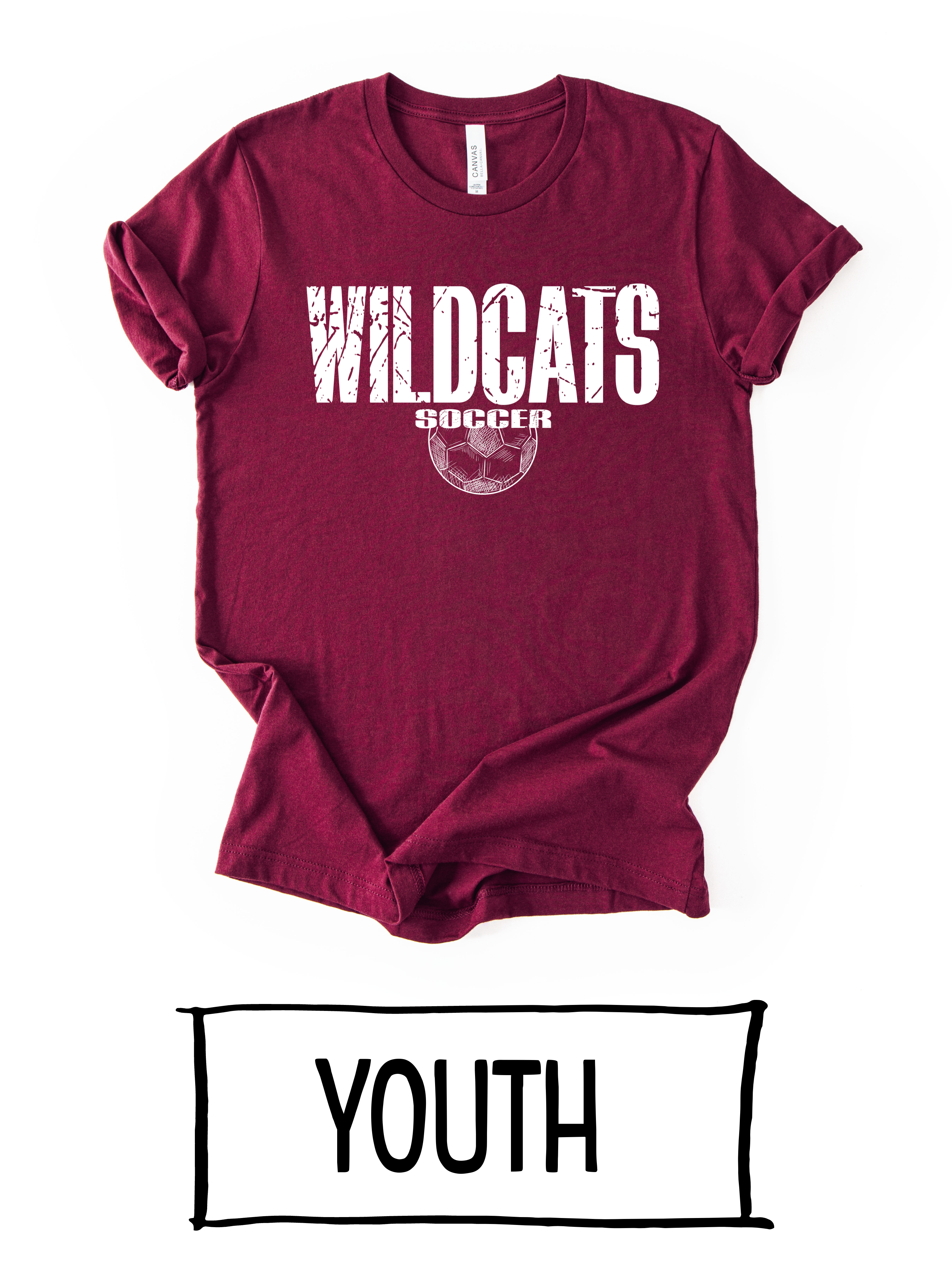 PIZM Wildcats Classic Soccer in Maroon YOUTH