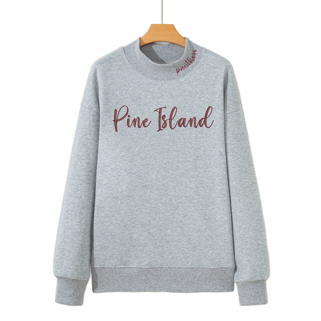 2026 Pine Island PTO Embroidered Mock Neck