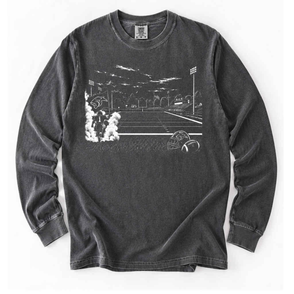 Home of the Panthers Football- Tee, Long Sleeve, Crew, Hoodie
