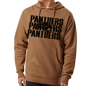 Stacked Pine Island Panthers Hoodie in Saddle