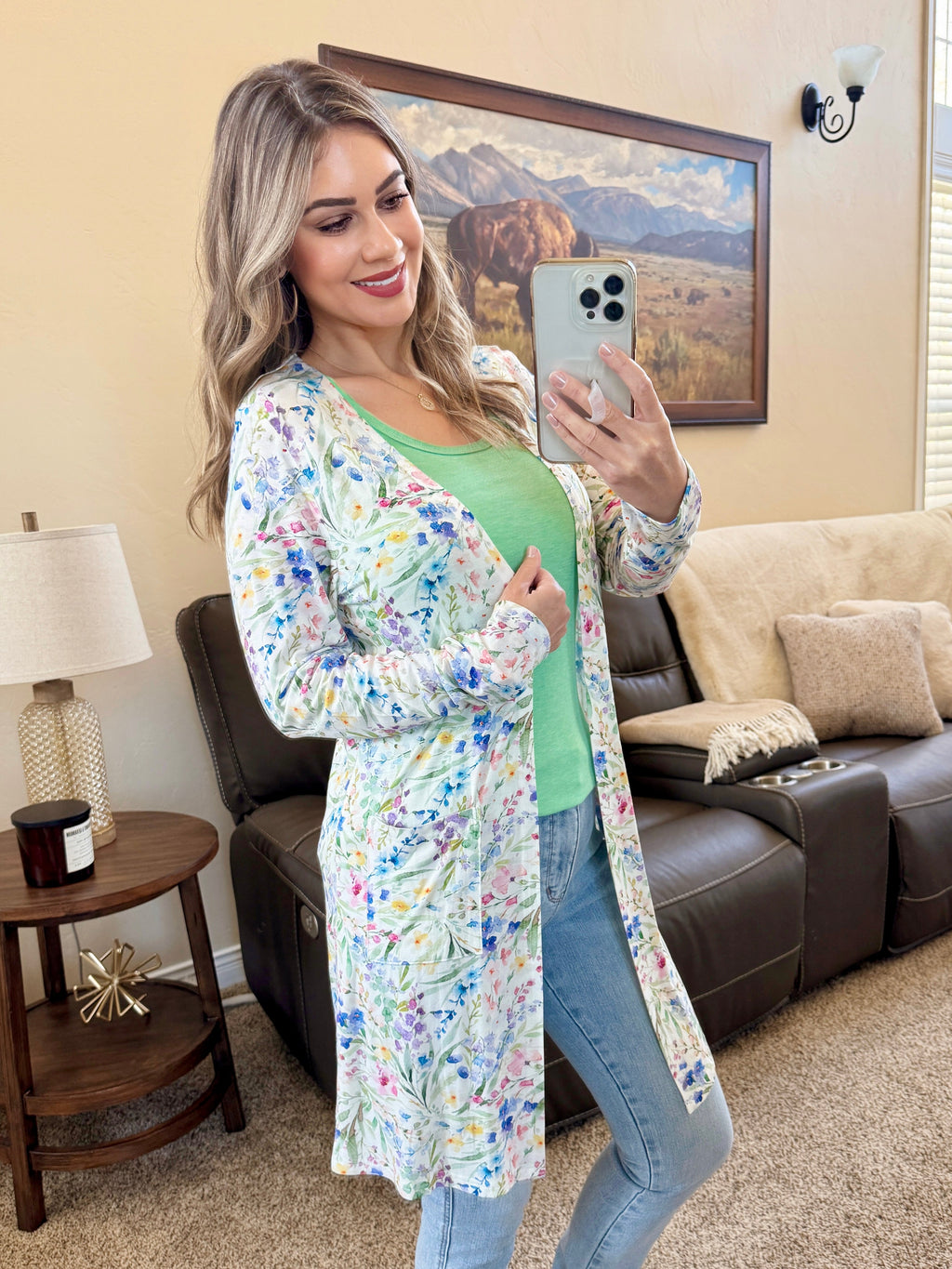 Classic Cardigan - Cottage Floral