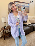 Open Knit Cardigan - Lavender