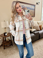 Load image into Gallery viewer, Norah Plaid Shacket - Neutral Blush Mix

