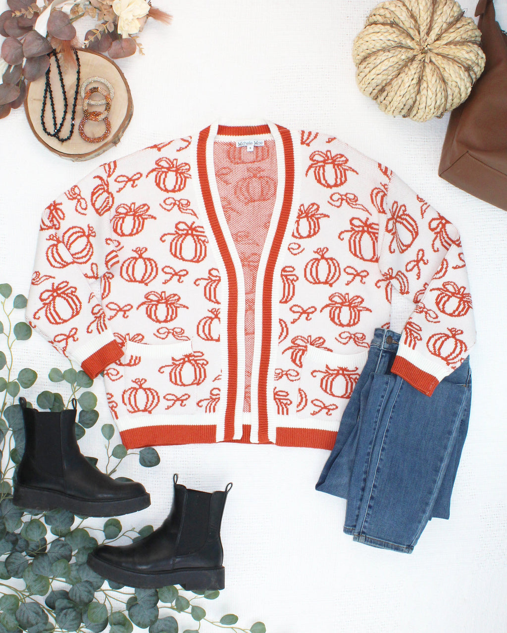 Pumpkins Pocket Cardigan