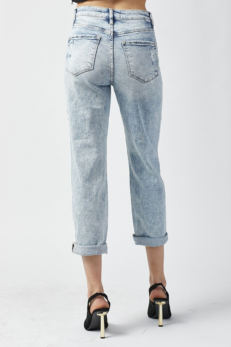 Luxe Blues Destroyed Boyfriend Risen Jeans
