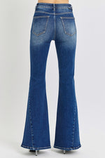 Load image into Gallery viewer, Sky High Button Fly Flare Jeans by Risen
