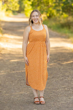 Load image into Gallery viewer, Reagan Ribbed Midi Dress - Pumpkin Floral
