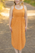 Load image into Gallery viewer, Reagan Ribbed Midi Dress - Pumpkin Floral
