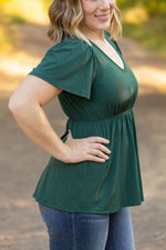 Load image into Gallery viewer, Emery Ruffle Top - Hunter Green
