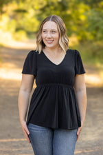 Load image into Gallery viewer, Emery Ruffle Top - Black
