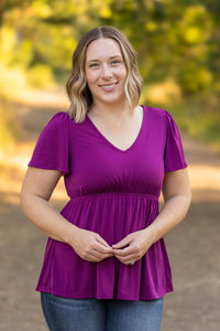 Emery Ruffle Top - Purple