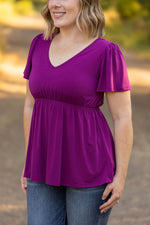 Load image into Gallery viewer, Emery Ruffle Top - Purple
