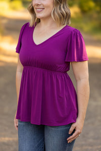 Emery Ruffle Top - Purple