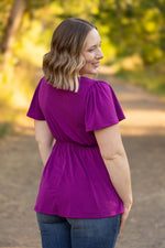 Load image into Gallery viewer, Emery Ruffle Top - Purple
