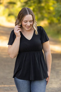 Emery Ruffle Top - Black