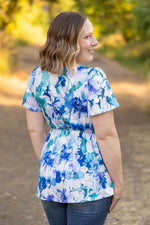 Load image into Gallery viewer, Emery Ruffle Top - Blue Floral Mix
