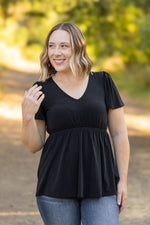 Load image into Gallery viewer, Emery Ruffle Top - Black
